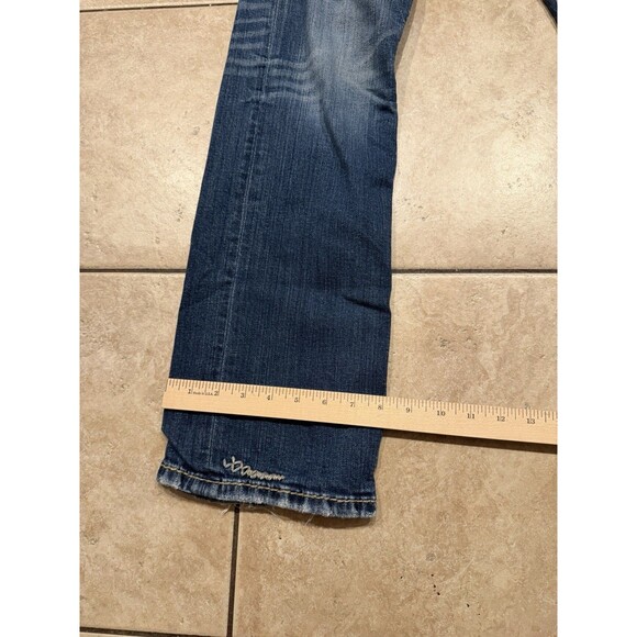 Rock Revival Jeans Mens 31x31 Moscow Straight Thick Stitch Blue Denim Embroider - Picture 12 of 12